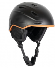 Шлем зимний White Owl HK004, S (48-52 см), черный с оранжевым