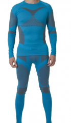 Термобелье мужское - фуфайка и кальсоны White Owl A1-3396, синий с серым